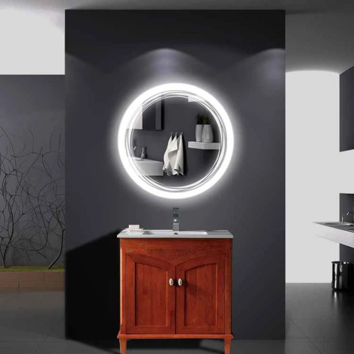 Round Light Up Bathroom Mirror