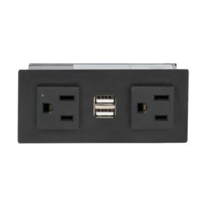 Infälld skrivplatsuttag med USB
